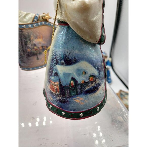 Thomas Kinkade Old World Santa Ornament Sets #1 & #2- Ashton-Drake Galleries - Picture 13 of 13